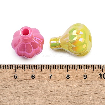 Opaque UV Plating Acrylic Beads PACR-P005-04-1
