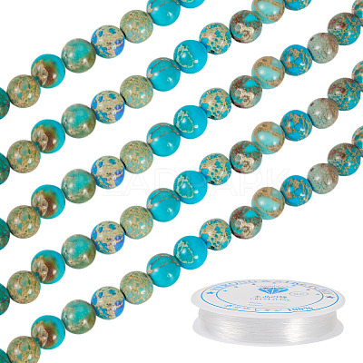 DIY Natural Regalite/Imperial Jasper/Sea Sediment Jasper Beads Bracelets Making KIts DIY-TA0002-69A-1