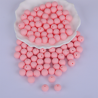 Round Silicone Focal Beads SI-JX0046A-47-1