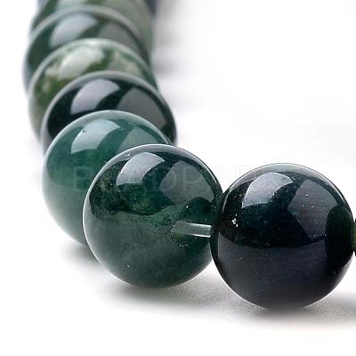 Natural Moss Agate Beads Strands G-I199-06-10mm-1