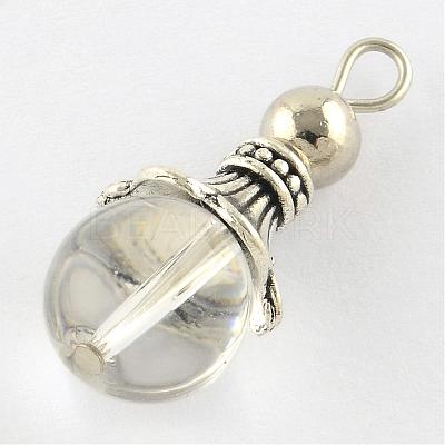 Natural Quartz Crystal Pendants G-Q459-02S-1