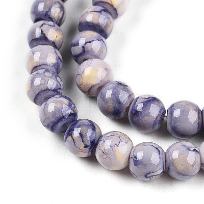 Baking Paint Glass Beads Strands X-DGLA-N003-6mm-C08-1