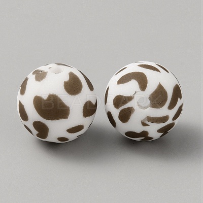 Round Food Grade Eco-Friendly Silicone Beads SIL-TAC0002-22A-1