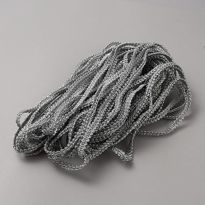 Polyester Metallic Braid Lace Trim OCOR-WH0089-22B-1