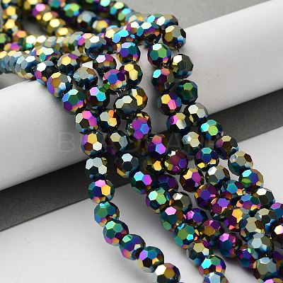 Electroplate Glass Bead Strands EGLA-R042-6mm-04-1