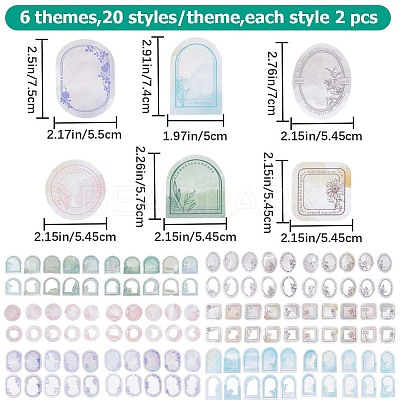 6 Bags 6 Styles Scrapbook Paper Pads Sets AJEW-GF0007-29-1