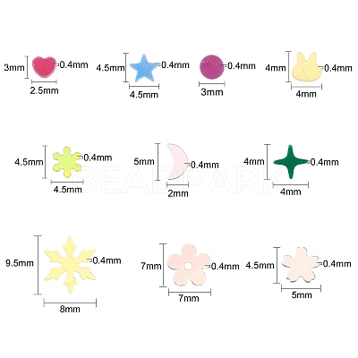 10 Styles Macaron Color Ornament Accessories PVC-CJ0001-01-1