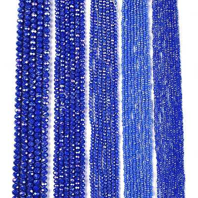 Electroplate Glass Beads Strands EGLA-A044-P8mm-B32-1