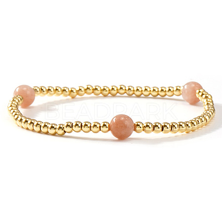 Bohemian Beach Brass Beaded Stretch Bracelets ZQ1331-2-1