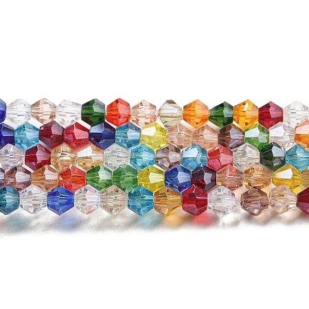 Transparent Electroplate Glass Beads Strands LS-GLAA-F029-3mm-C29-1