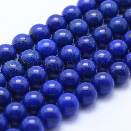 Natural Lapis Lazuli Beads Strands G-P342-01-10mm-AA-1