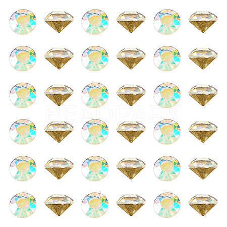 1 Bag Pointed Back Glass Rhinestone Cabochons RGLA-TADJ0001-01A-07-1