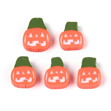 Halloween Handmade Polymer Clay Beads CLAY-T022-15A-1