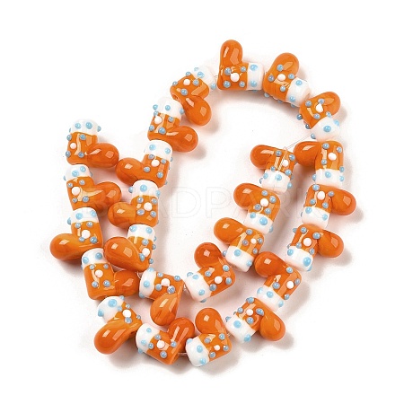 Handmade Lampwork Bumpy Beads Strands LAMP-U001-01A-1-1