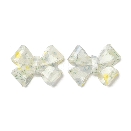 Transparent Printed Acrylic Cabochons OACR-M008-01B-1