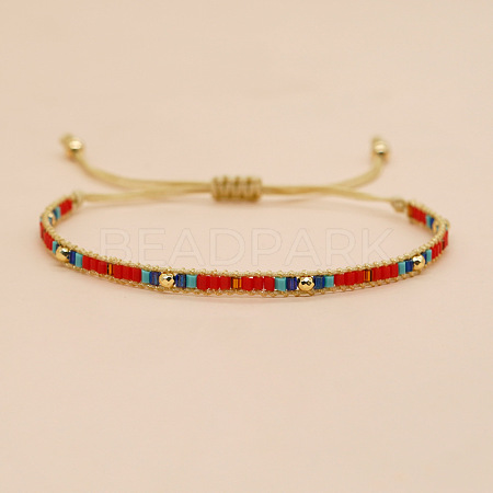 Bohemian Glass Seed Beaded Braided Bead Men NH0073-2-1