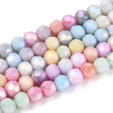 Anti-Tarnish Electroplate Glass Beads Strands EGLA-T021-4mm-15-11-1