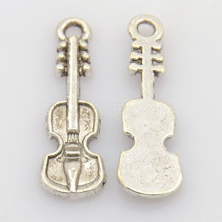 Tibetan Style Alloy Violin Pendants EA11011Y-1