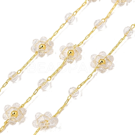 Brass Flower Link Chains CHC-H114-08G-02-1