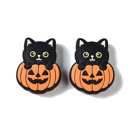 Halloween Theme Silicone Focal Beads SIL-M005-04B-1