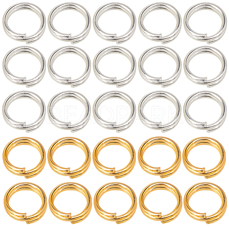 600Pcs 2 Colors Brass Split Rings KK-SP0001-82C-1