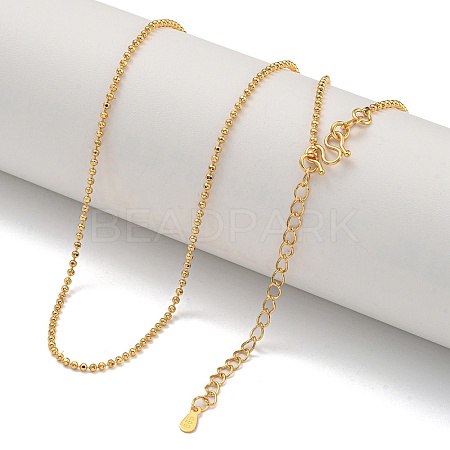 Brass Ball Chain Necklaces for Women NJEW-U011-12G-1