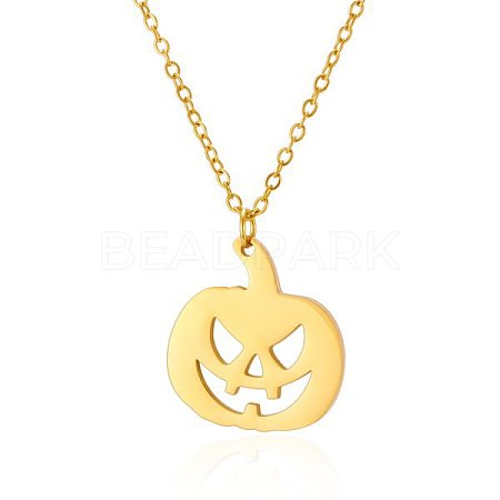 Halloween 304 Stainless Steel Laser Cut Pendant Necklaces FS-WG247A7-01-1