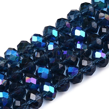Electroplate Glass Beads Strands EGLA-A044-T8mm-L12-1