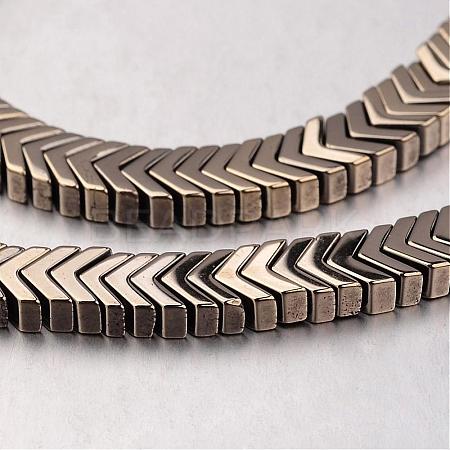 Electroplate Non-magnetic Synthetic Hematite Bead Strands G-F300-19-06-1