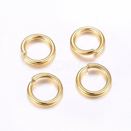 304 Stainless Steel Open Jump Rings X-STAS-O098-02G-01-1