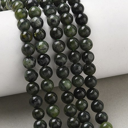 Natural Canadian Jade Beads Strands GG-CBA6BAC-A02-6mm-1