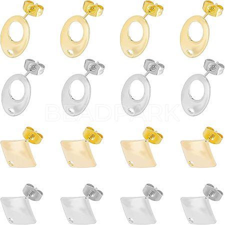 304 Stainless Steel Stud Earring Findings STAS-UN0007-94-1