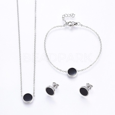 304 Stainless Steel Jewelry Sets SJEW-H129-23P-1