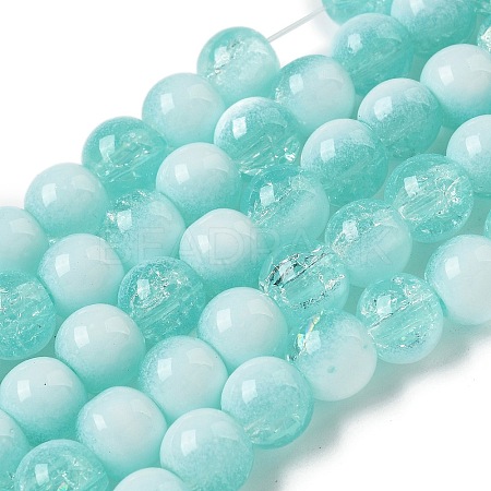 Crackle Glass Beads Strands GLAA-U001-8mm-02-1
