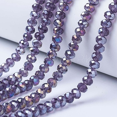 Electroplate Glass Beads Strands EGLA-A034-T3mm-B13-1