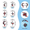 24Pcs 6 Styles Alloy Resin Pendants FIND-TA0009-58-4