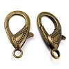 Tibetan Style Alloy Lobster Claw Clasps PALLOY-O027-AB01-2
