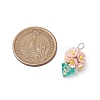 Glass Seed Beaded Flowerpot Pendants PALLOY-MZ00520-01-2
