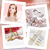 2Pcs 925 Sterling Silver Micro Pave Clear Cubic Zirconia Twister Clasps STER-BBC0007-49S-5