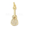 Brass Micro Pave Clear Cubic Zirconia Pendants KK-D289-01G-07-1