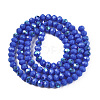 Electroplate Opaque Solid Color Glass Beads Strands EGLA-A044-P6mm-L32-2