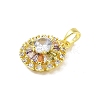 Brass Micro Pave Cubic Zirconia Pendants KK-E111-01G-2