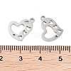 316 Stainless Steel Charms STAS-C096-12F-P-3