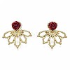 Flower Stud Earrings for Women EJEW-N100-001-NR-1