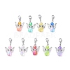 Eco-Friendly Transparent Acrylic Pendants PALLOY-JF00519-1