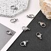 Tarnish Resistant Polished 304 Stainless Steel Lobster Claw Clasps STAS-R072-08A-5