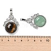 Natural & Synthetic Mixed Gemstone Pendants G-P498-01P-4