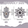 2Pcs 2 Styles Floral Hamsa Hand Flower Porcelain Trinket Dishes AJEW-ME0003-92-2