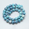 Synthetic Ocean White Jade Beads Strands G-C219-6mm-02-2