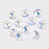 Faceted Glass Rhinestone Charms X-RGLA-F049-8mm-001AB-1